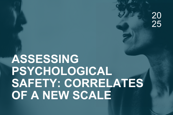 A man and a woman are engaged in a thought provoking conversation. This image has been selected to represent research on Psychological Safety. Assessing Psychological Safety: Correlates of a   New Scale