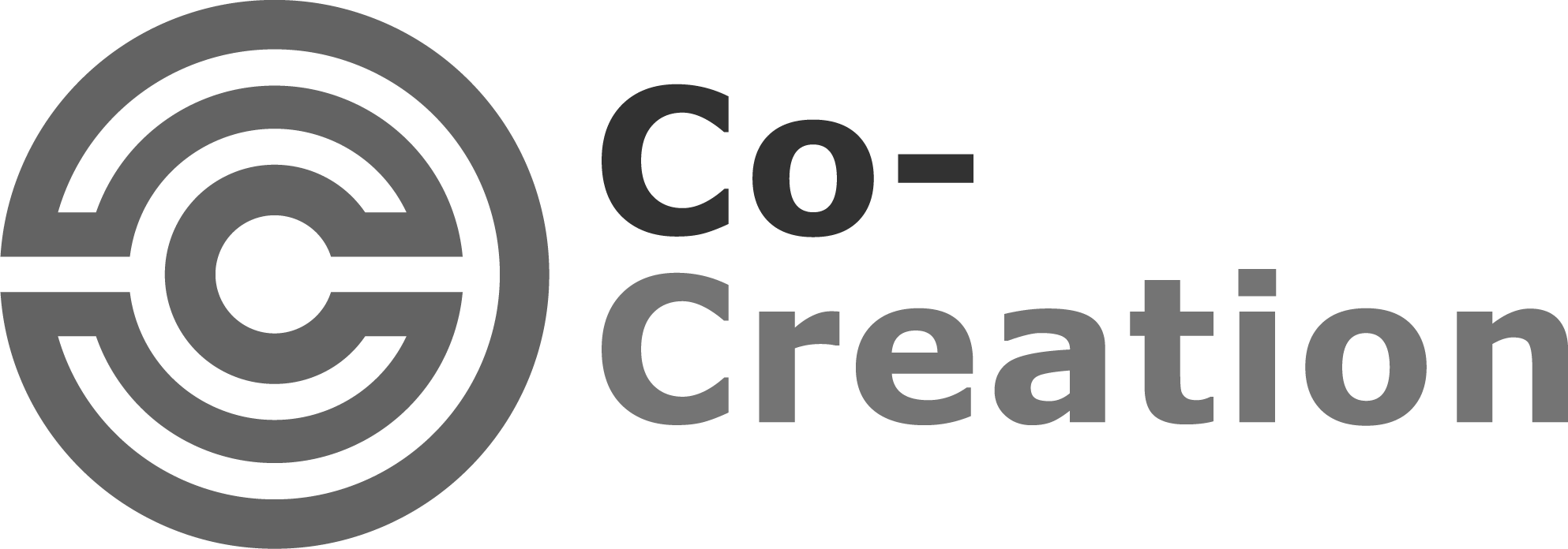 Logo of Co-Creation with a circular design and the text 'Co-Creation' to the right.
