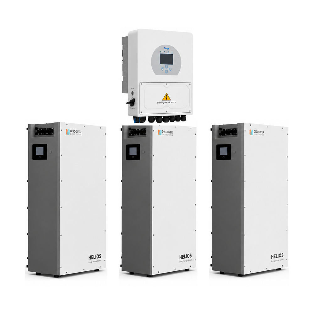 PowerStore 48kW — Deye inverter with three Discover HELIOS batteries