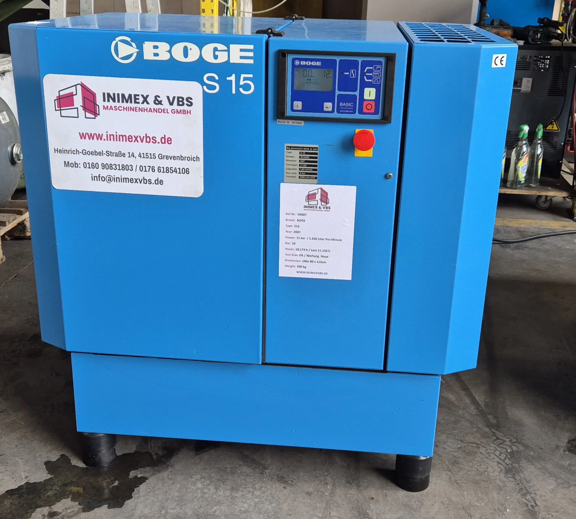 Schraubenkompressor Boge S15