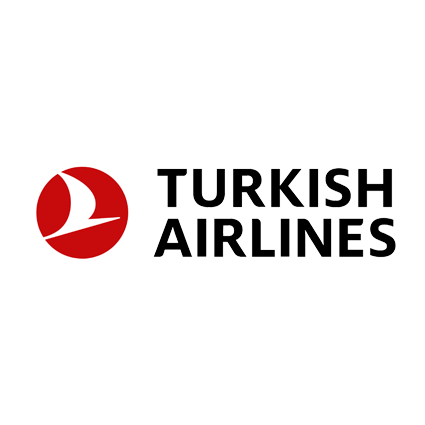Turkish Airlines logo with a red emblem and black text.