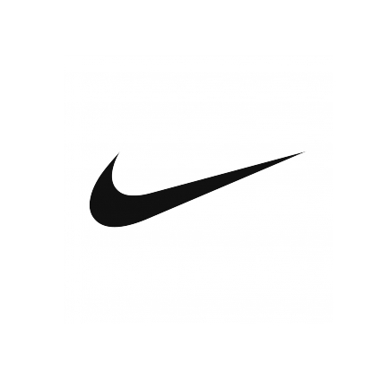 Nike logo, black swoosh on white background