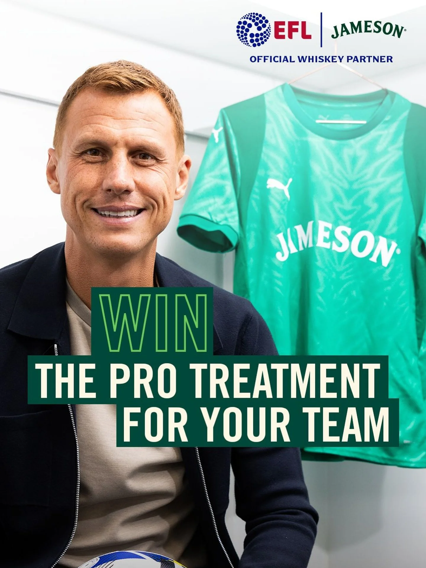 WIN THE ULTIMATE #EFL MATCHDAY EXPERIENCE FOR YOUR TEAM&hellip;

@Jamesons &amp; The @EFL are offering you and your teammates the chance to win the Ultimate EFL Matchday Experience.

Analysis from pundits, match commentary, professional #physio, #ref