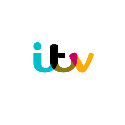 ITV logo with colorful letter design