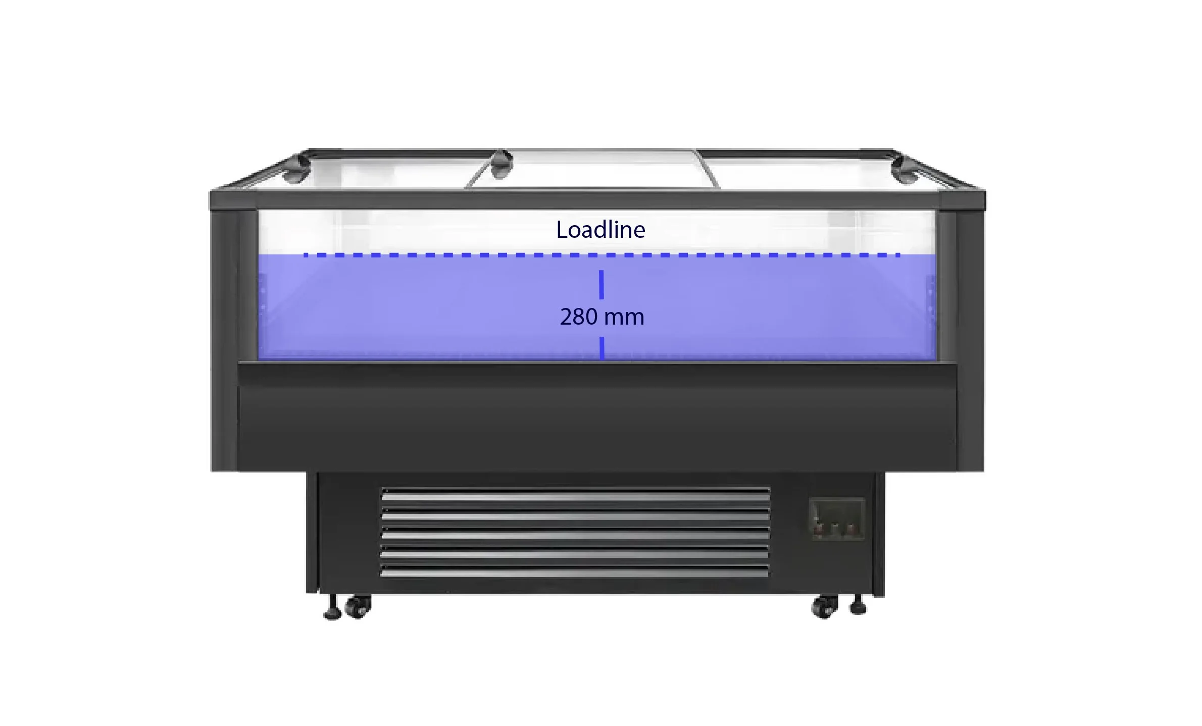 ARKEN med 280 mm loadline för större produktexponering
