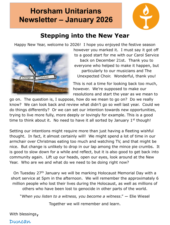 January 2026 Newsletter