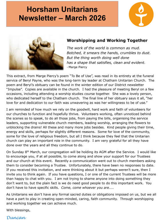 March 2026 Newsletter