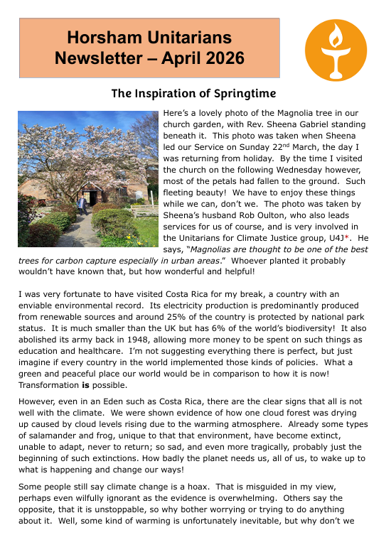 April 2026 Newsletter