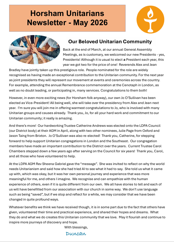 May 2026 Newsletter