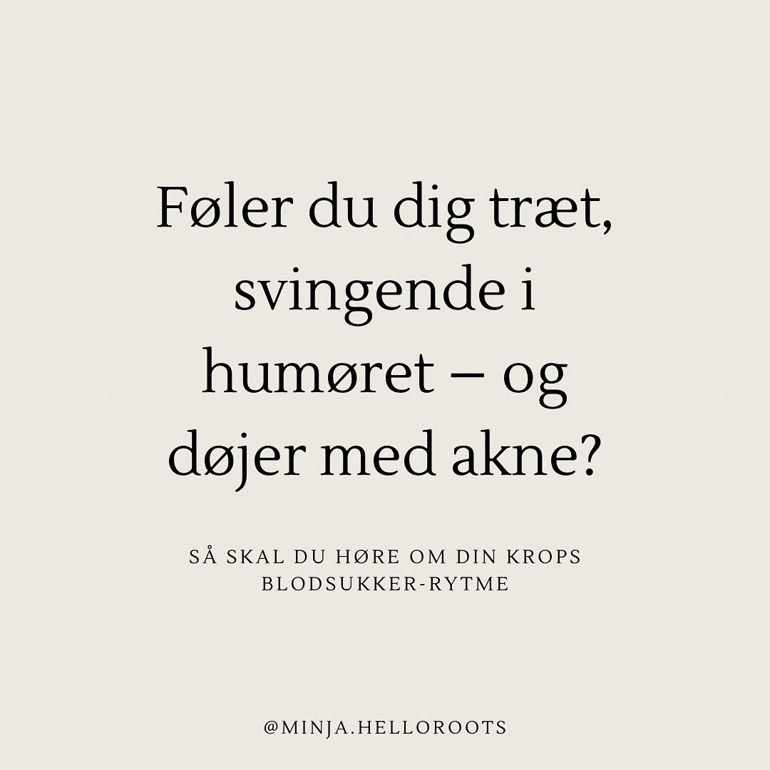 Dit blodsukker kan m&aring;ske v&aelig;re en skjult &aring;rsag bag akne, tr&aelig;thed, PMS og f&oslash;lelsen af at v&aelig;re helt flad midt p&aring; dagen.. 

N&aring;r dit blodsukker svinger for meget, udl&oslash;ser kroppen kortisol for at redd