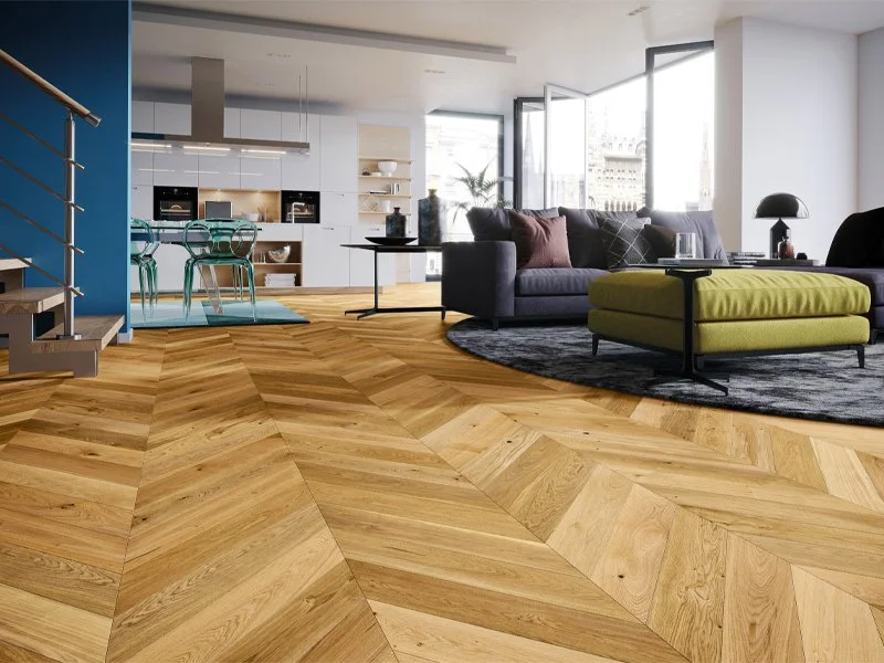 Whiteriver Barista Oak Freshy Chevron installed in Harrogate