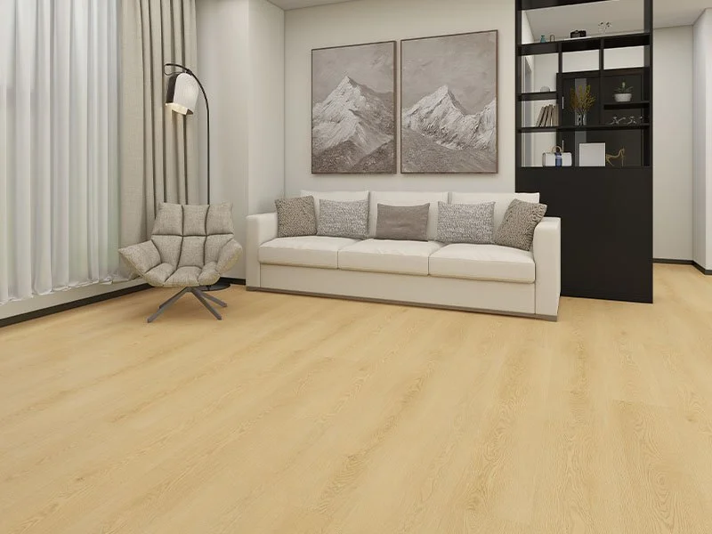 Olympus Pro 7.0 Pallas Oak Sand SPC plank flooring lounge floor installation