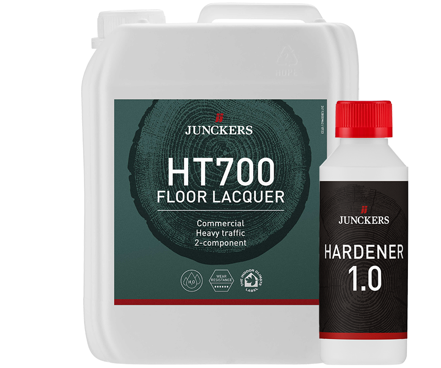 JUCKERS HT 700 5 litre two component water based lacquer with hardener in ultra matt, matt and silk matt finishes