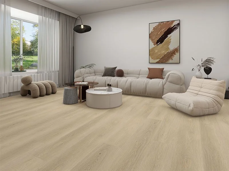 Olympus Pro 7.0 Athena Oak Silver SPC plank flooring 228x1524mm 7mm hybrid rigid core installed in a living room