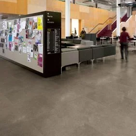 LVT tile effect flooring installed an a shoppign centre