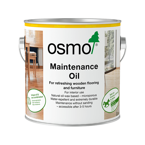 Osmo Maintenance Oil White 1 litre for refreshing white oiled wood floors
