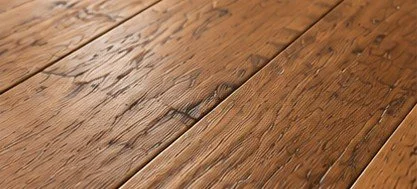Hand scraped hardwood floor