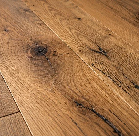 Close up of wood flooring knots