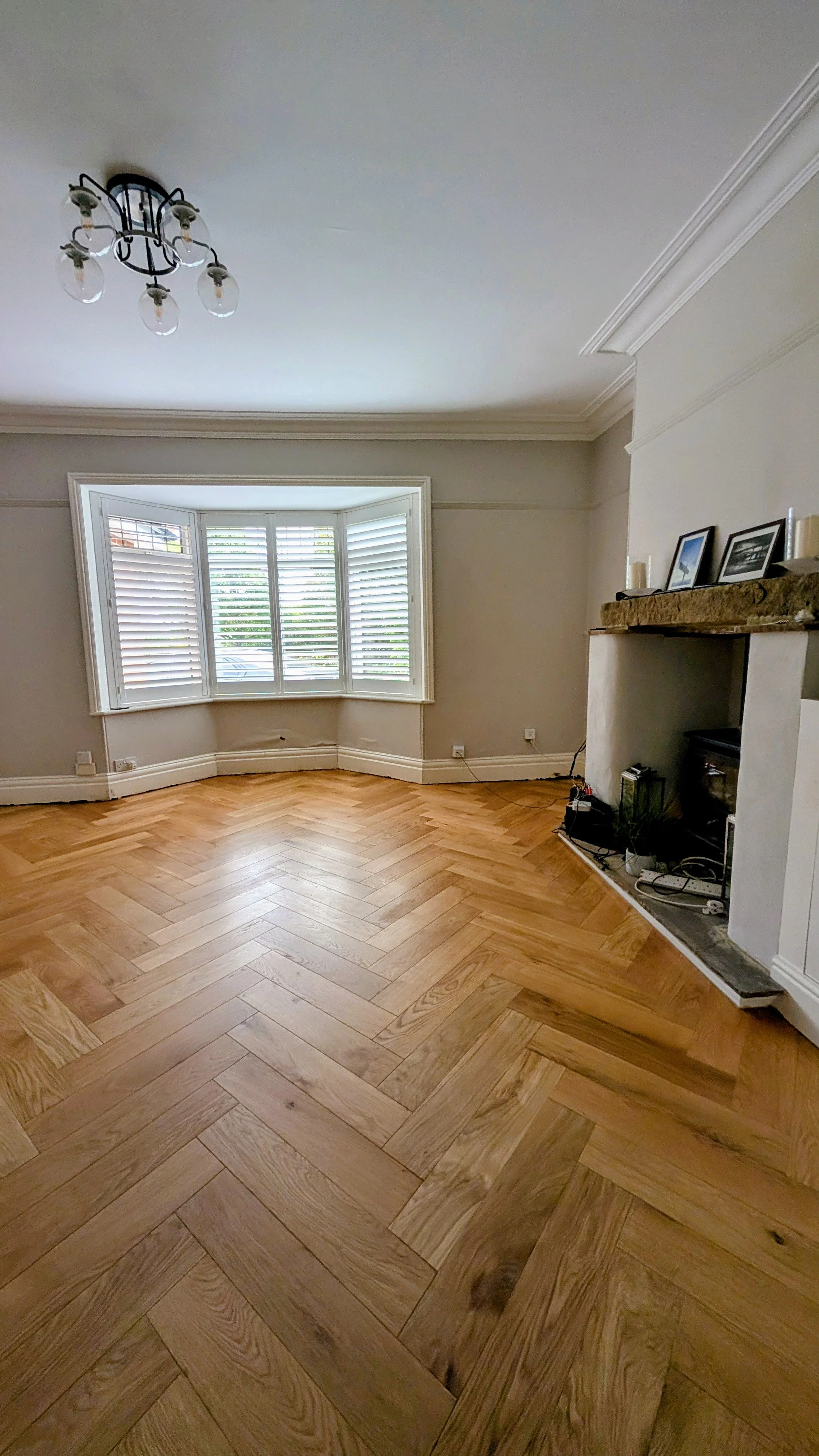 Large herringbone installed in a lounge
