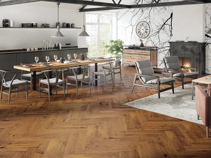 Whiteriver Barista Oak Napolitana 4V parquet flooring installation