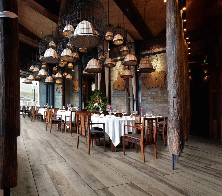 LVT flooring installed in a restaurant 