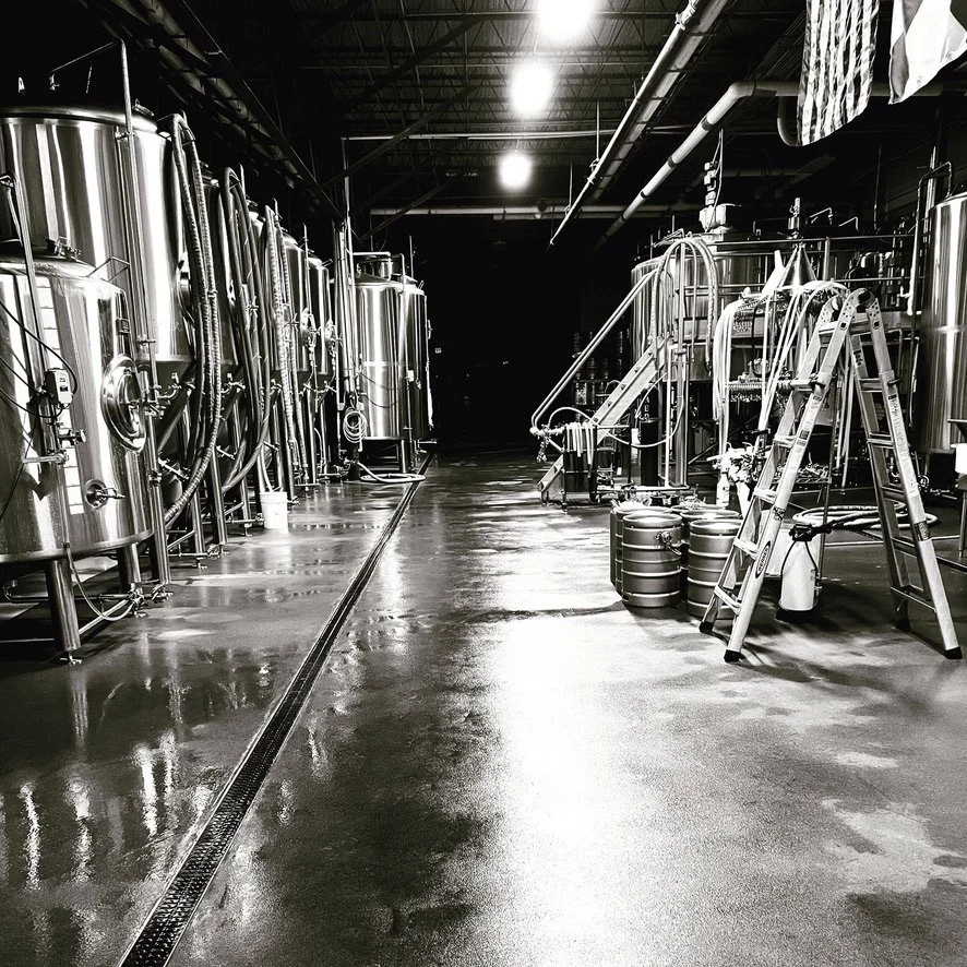 The brewery after dark