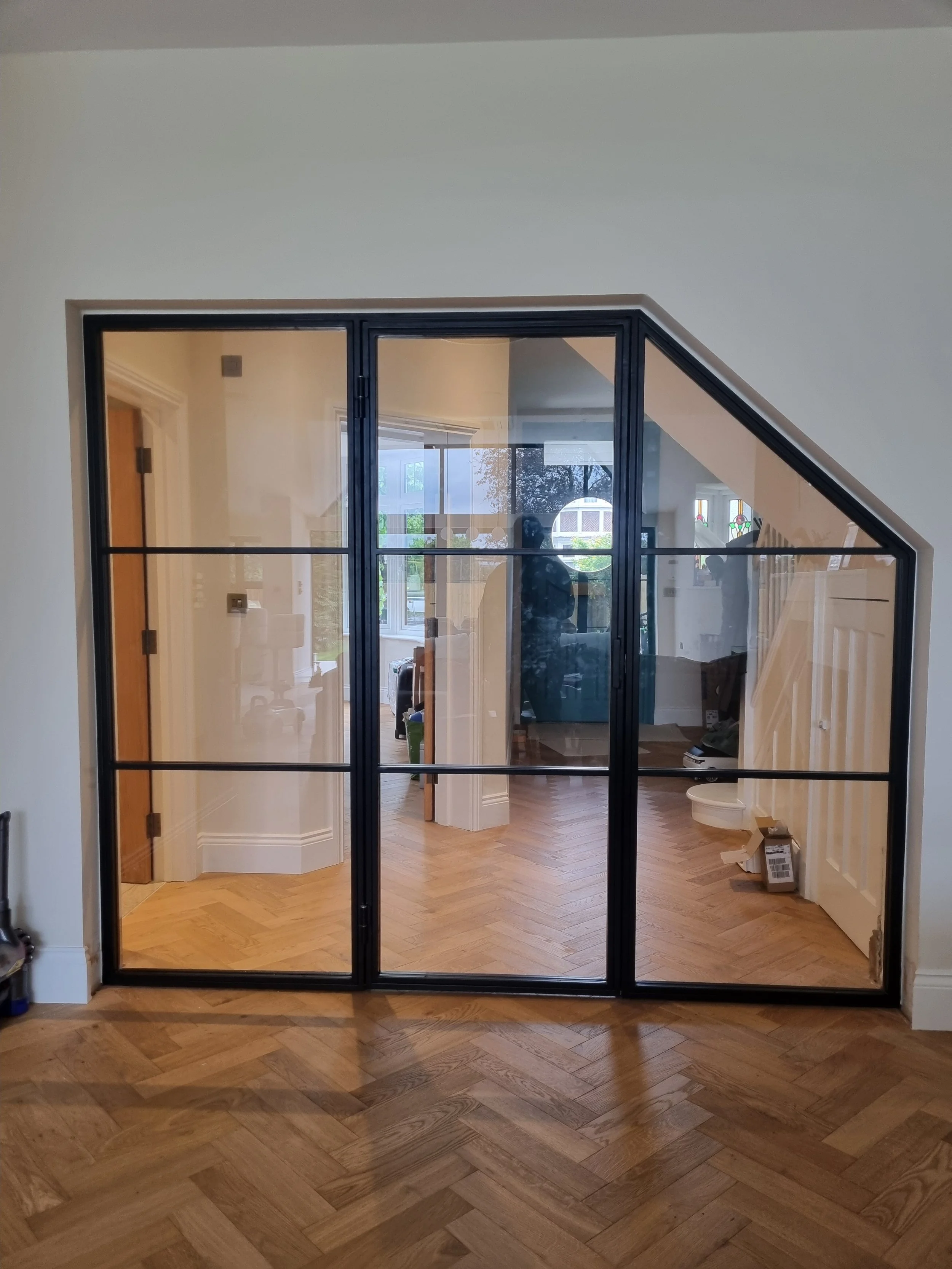 Crittall Style Fire-Rated Internal Partition & Steel Door Fitted In Ealing, West London