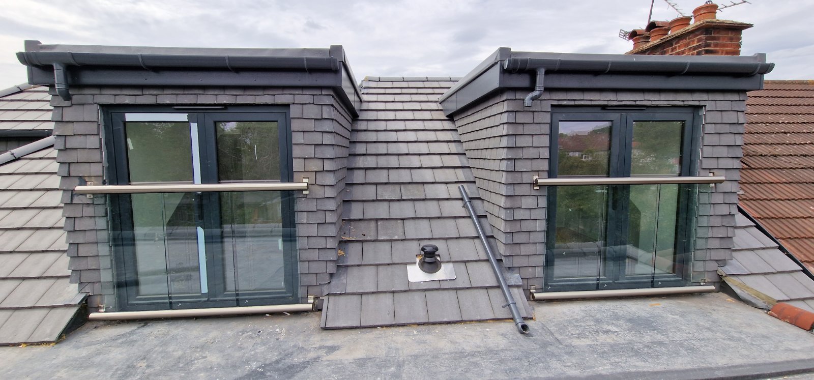 Aluminium Juliet Balcony with Aerofoil Handrail Supplied & Fitted in Hendon Way, North-WestLondon