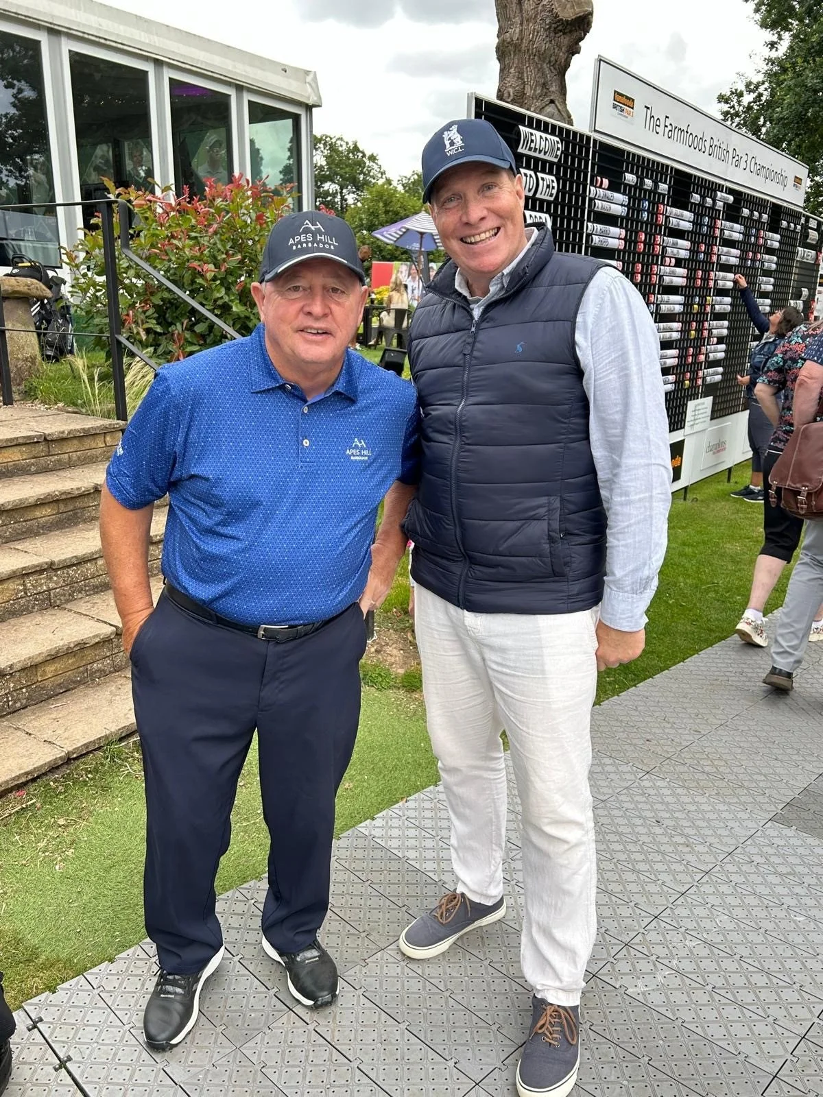Charlie Robards pictured with Ian Woosnam who has endorsed the book Hitting As for Six