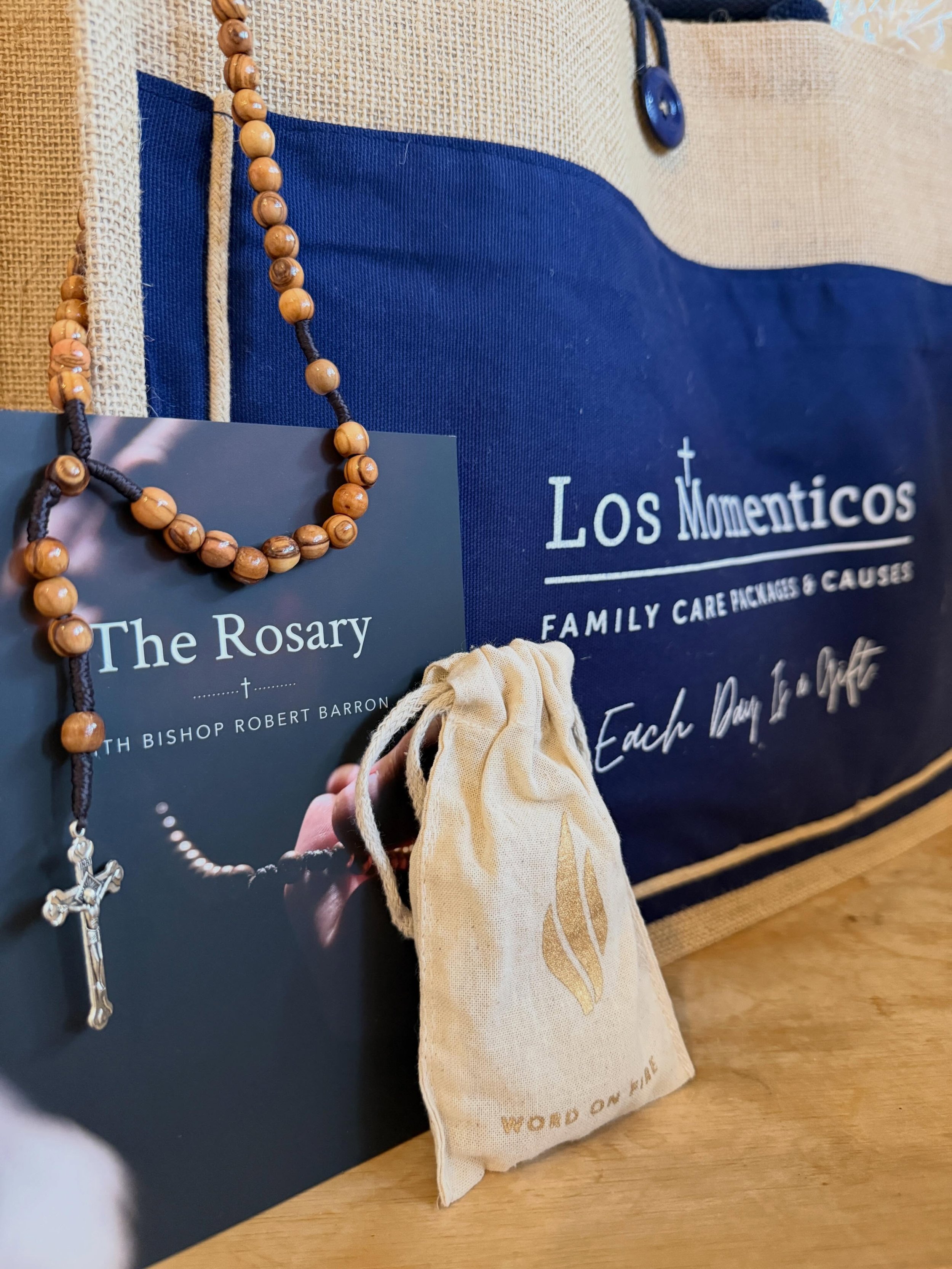 Filled with gratitude today!&nbsp;@wordonfire_catholicministries &nbsp;generously donated 150 rosaries, and meditation books to Los Momenticos for our care packages. 🤍

Because of this gift, more parents will be able to kneel beside the hospital bed