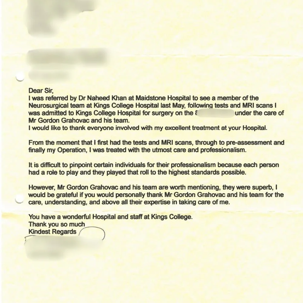 Mr Gordan Grahovac Review from patient 6
