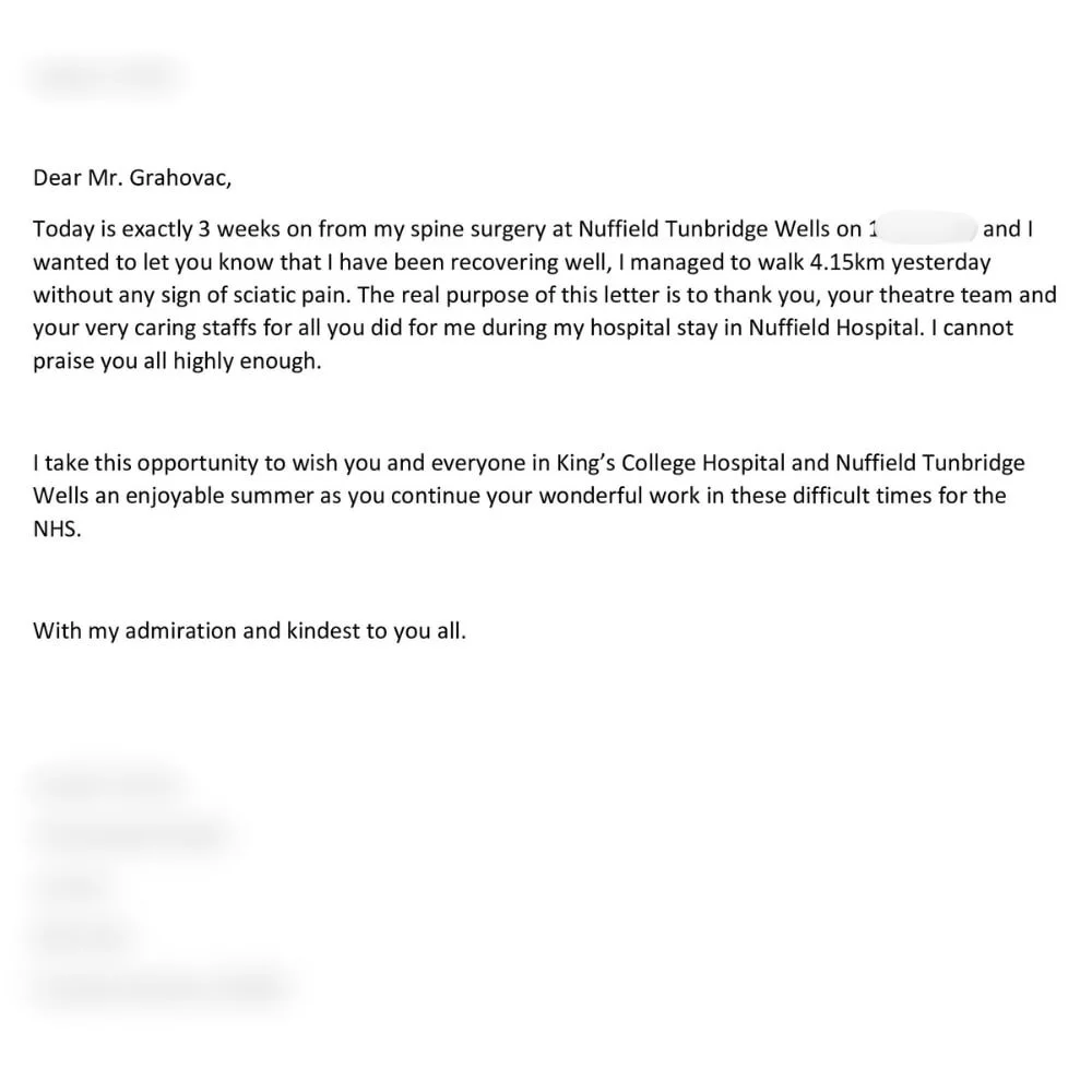 Mr Gordan Grahovac Review from patient 14