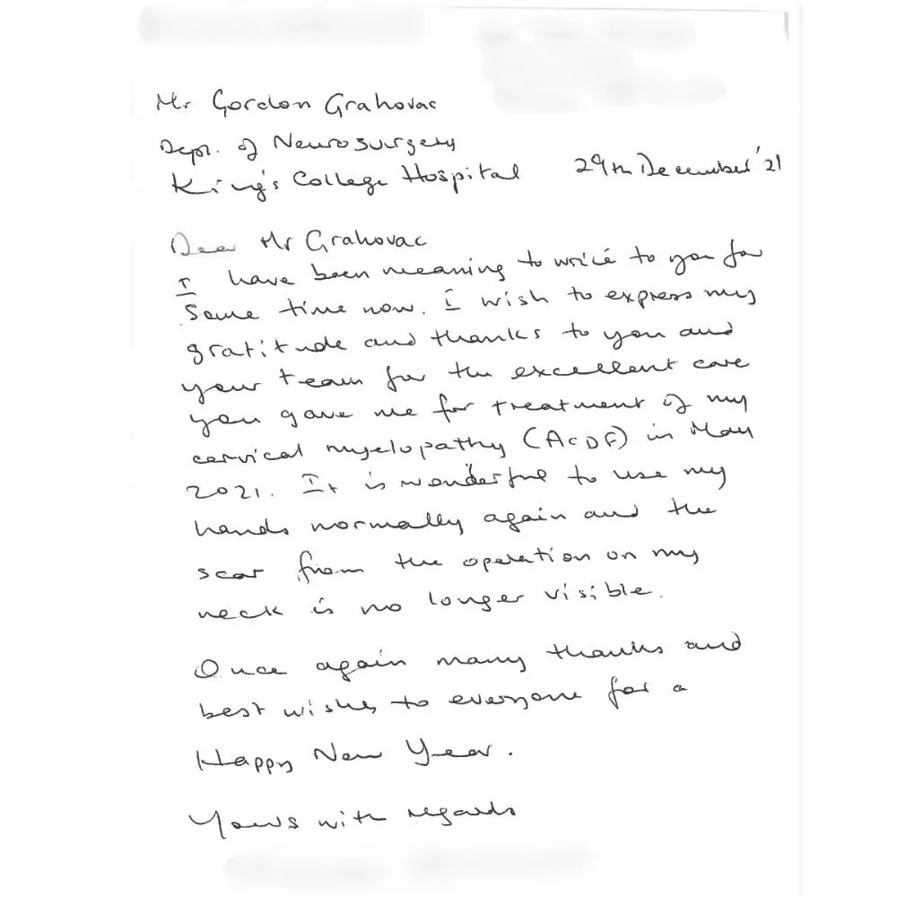 Mr Gordan Grahovac Review from patient 7