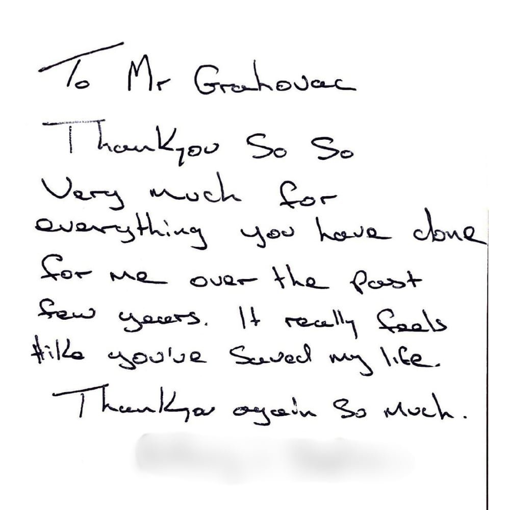 Mr Gordan Grahovac Review from patient 3