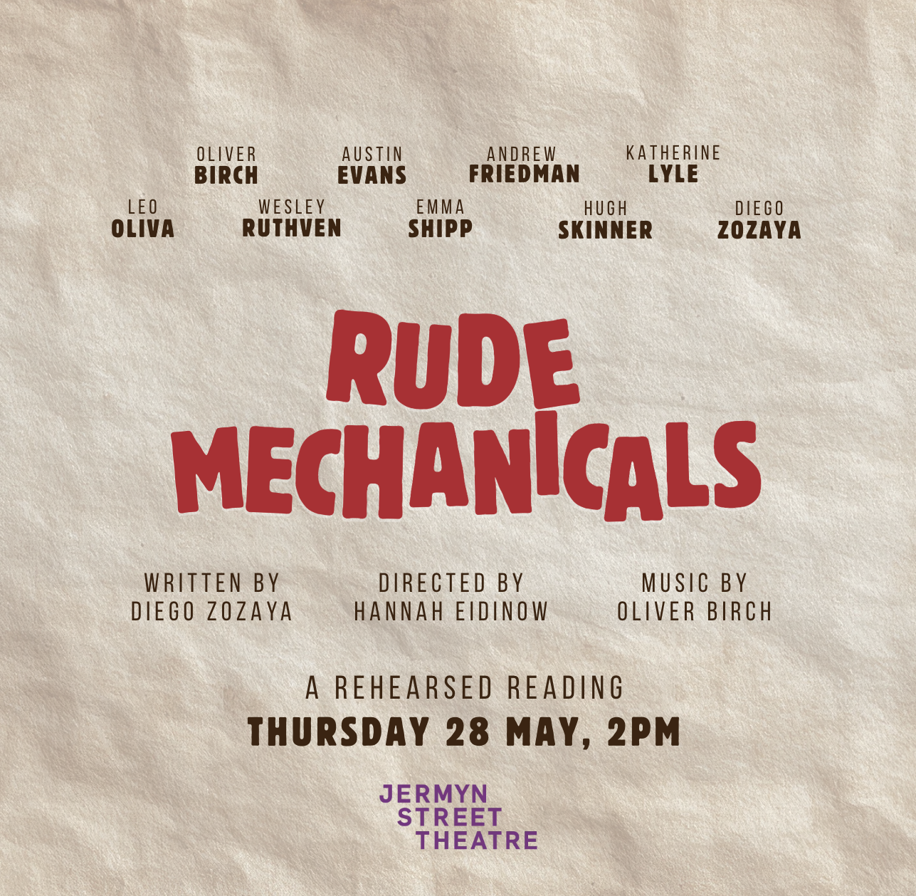 Rude Mechanicals at Jermyn St. 