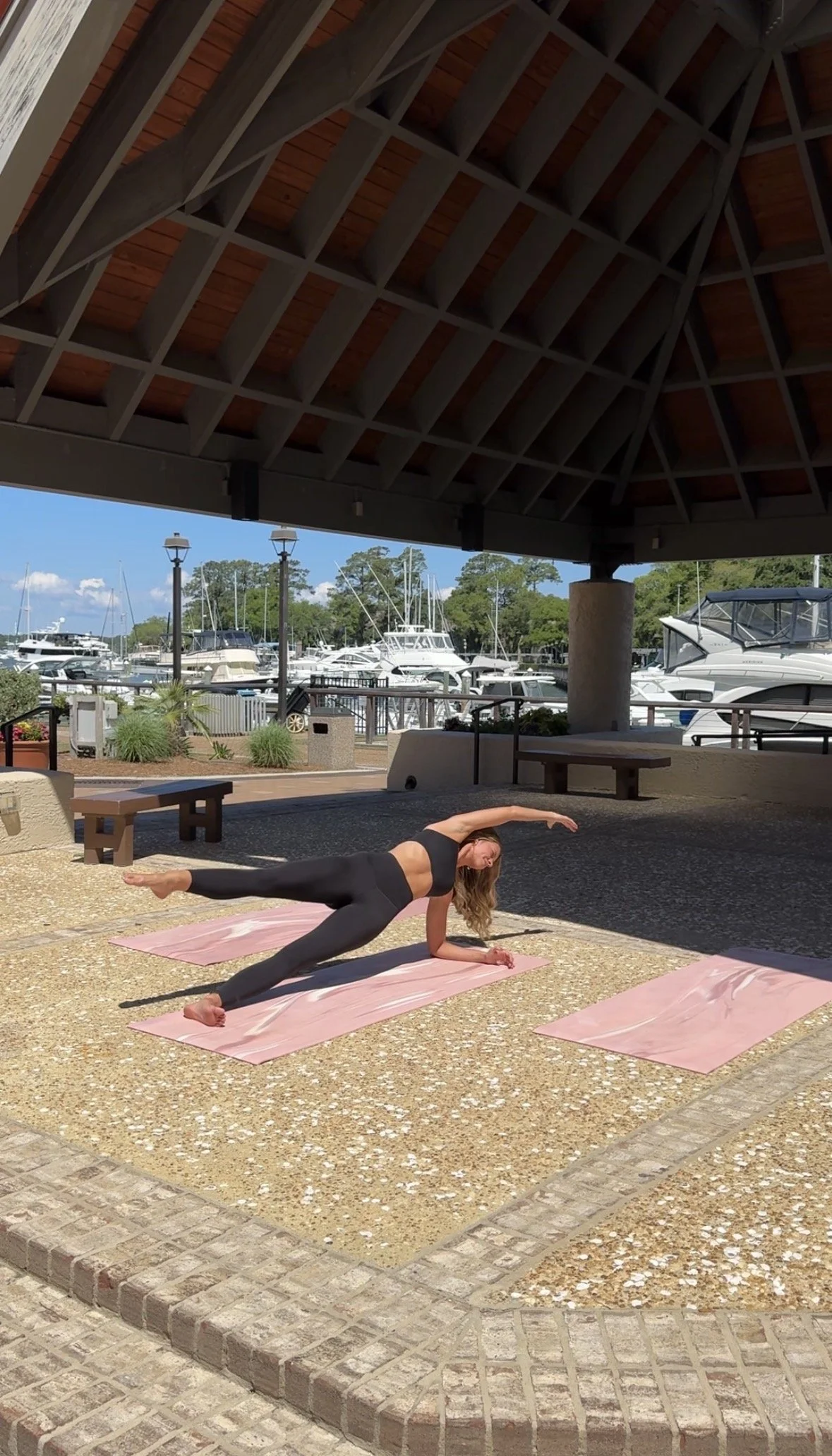 Pilates on the marina