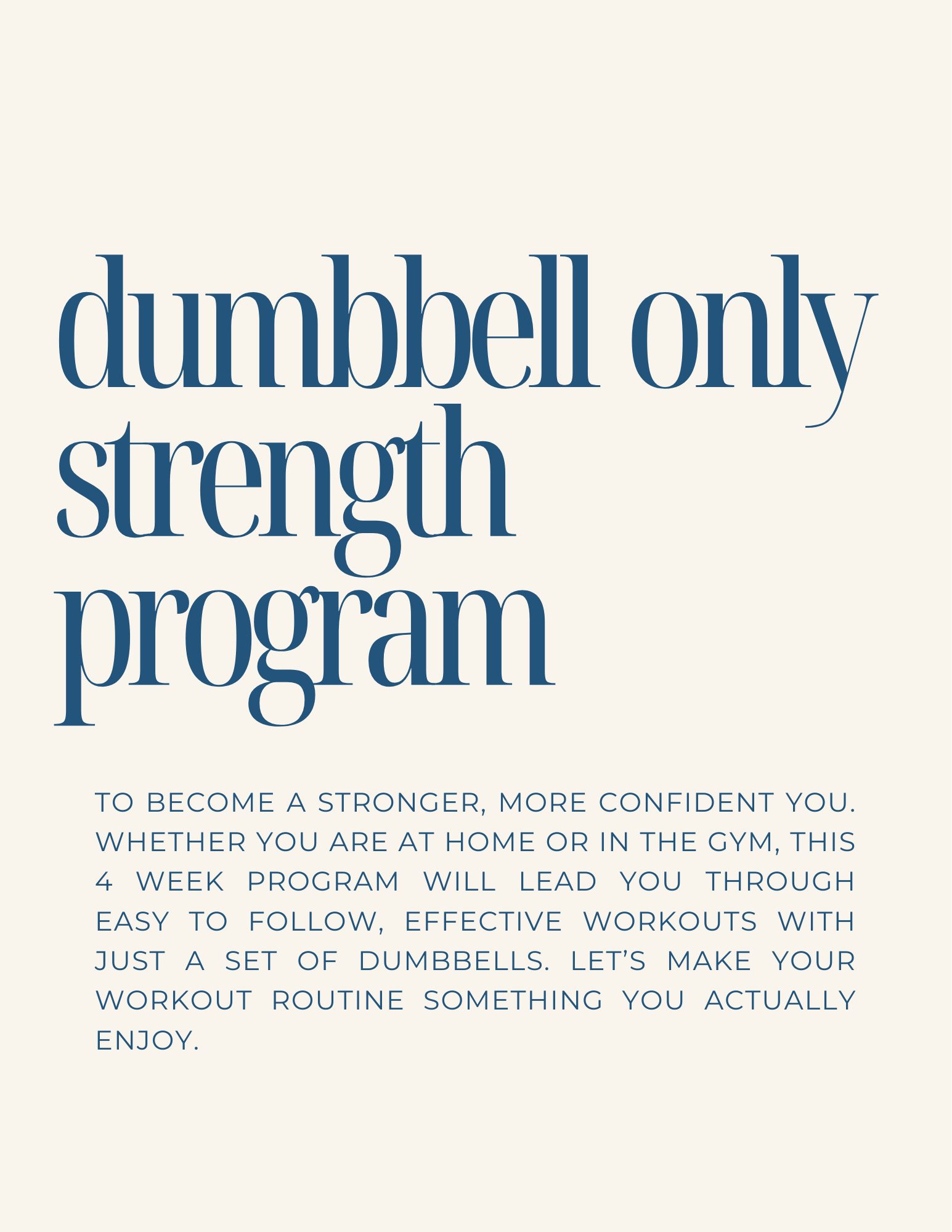 Dumbbell Strength Program