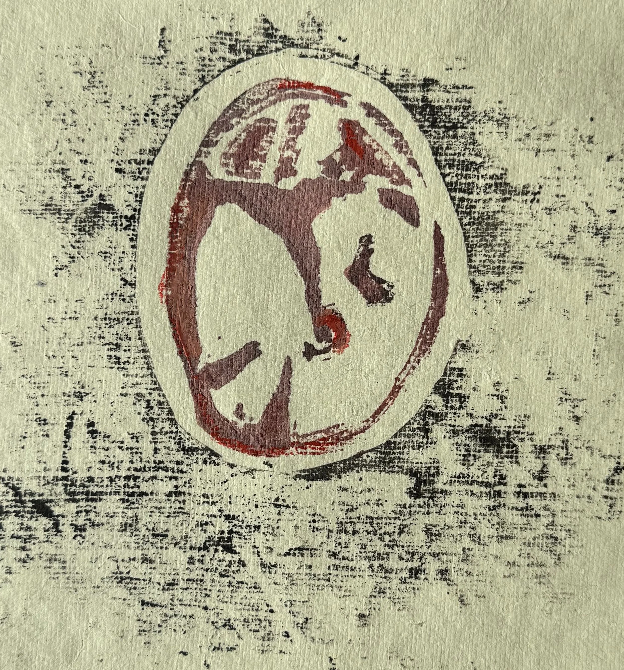 Tympanic Membrane (ii)
2025

Lino Print (mixed media: lino ink, ink and oil pastel on recycled paper)

16.2 x 15.4 cm