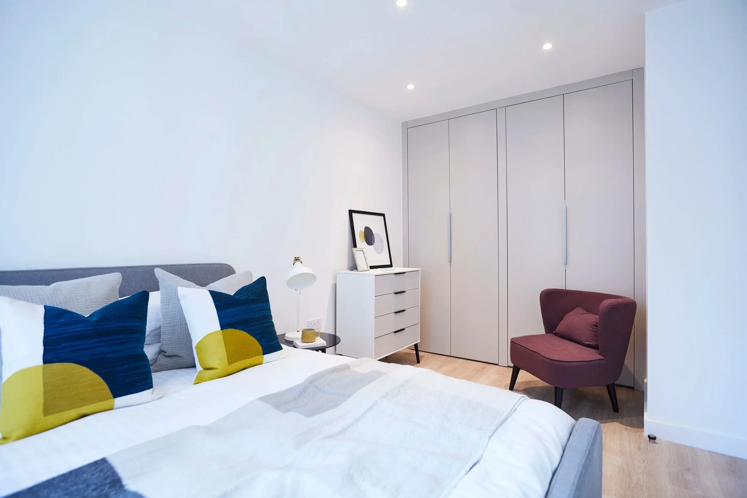 Custom-made wardrobe designed for apartment bedroom interiors.