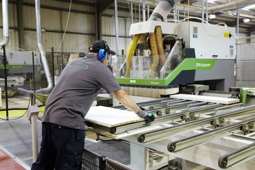 Deanestor manufacturing facility producing bespoke furniture for residential, healthcare and education projects.