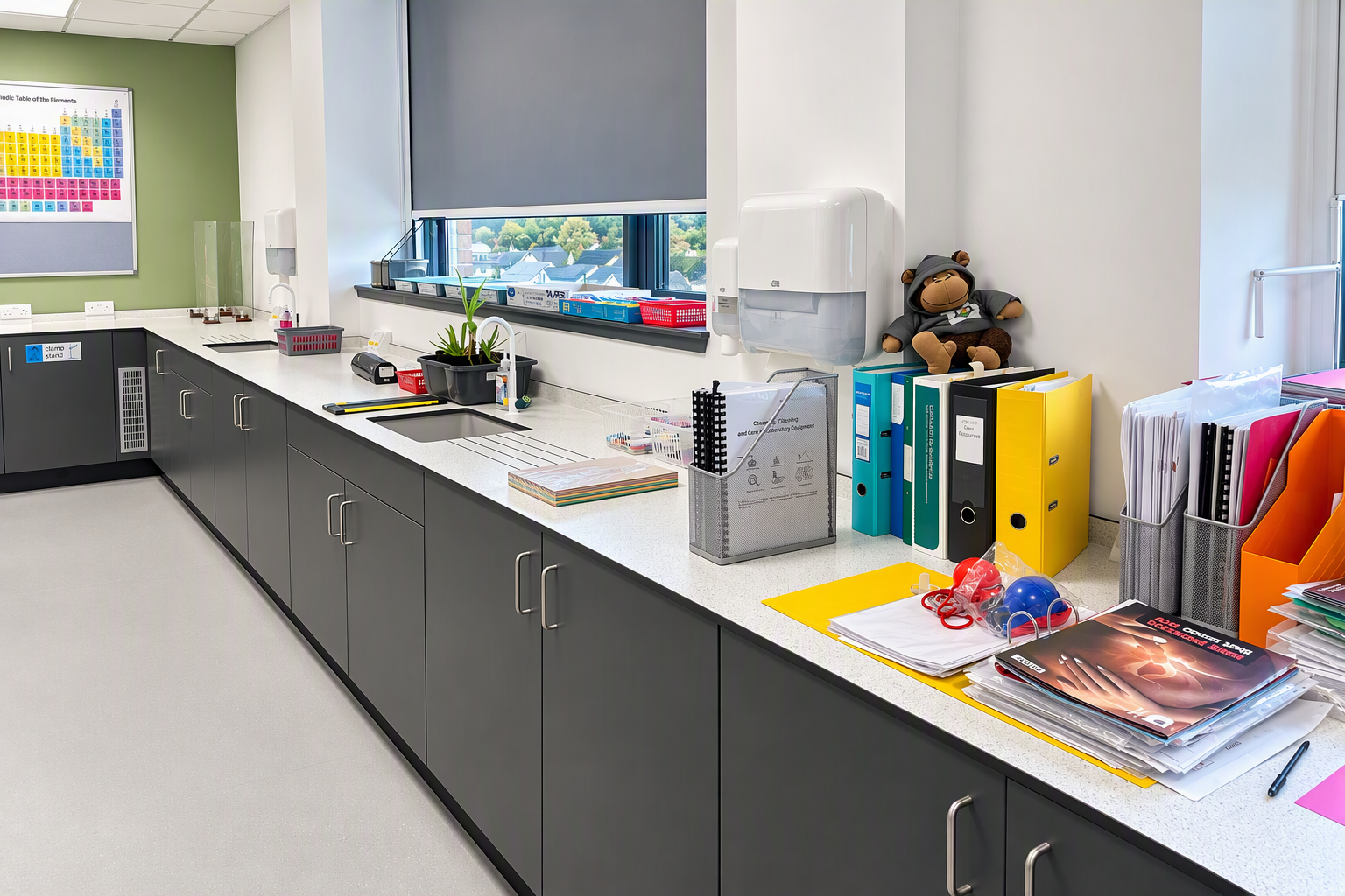 Fitted furniture for science room in high school
