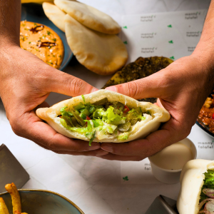 Close up of Handheld Pita Pocket