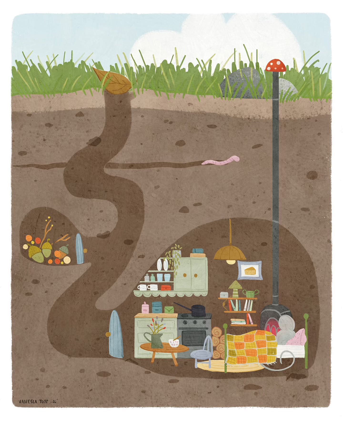 14. BURROW I am so behind!!
#peachtober #peachtober24 #peachtober24burrow #childrensbookillustration #childrensbookillustrator #picturebook #picturebookillustration #illustrationoftheday #painting #whimsicalillustration #bookillustration #artistsonin