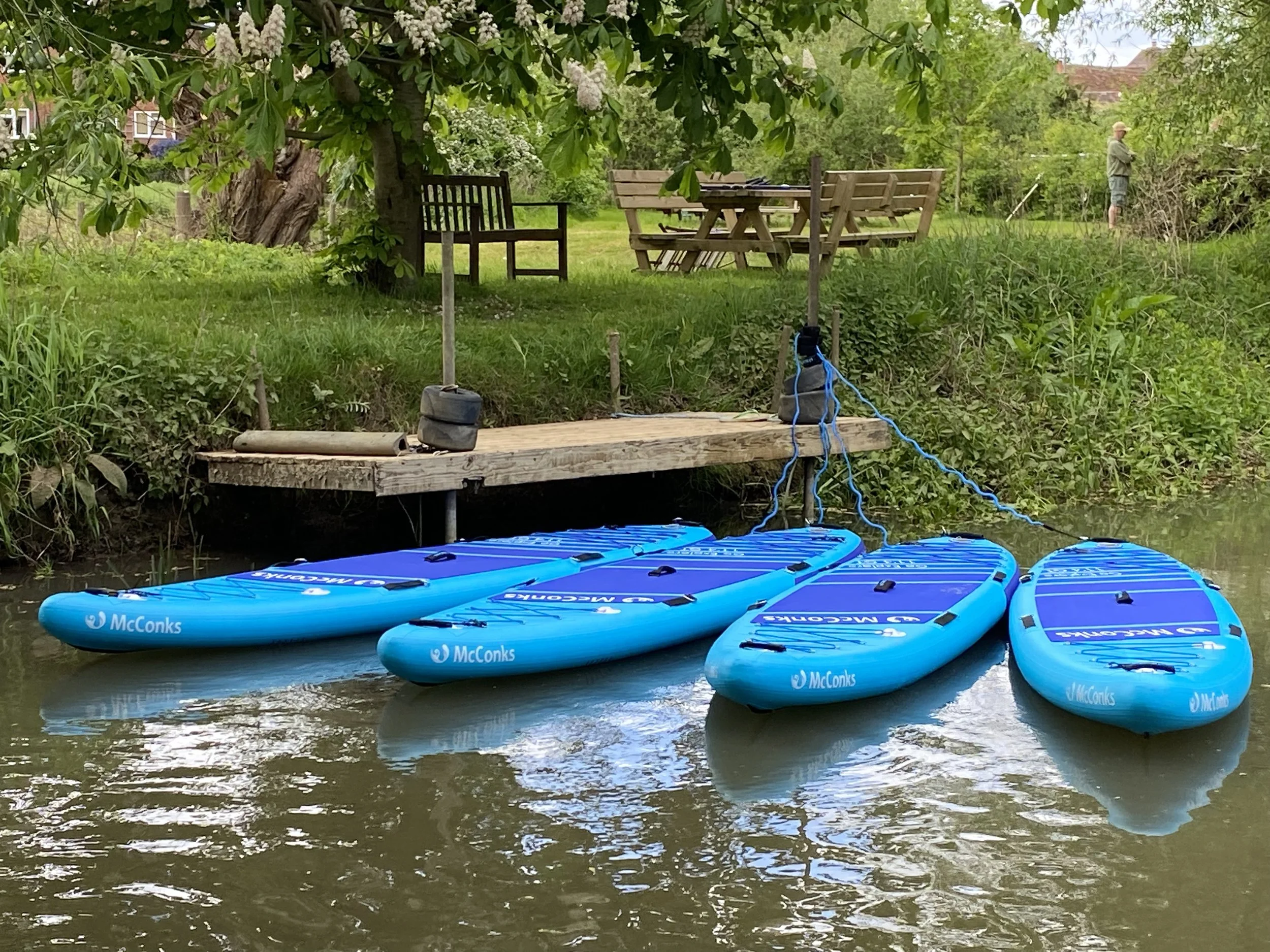 Paddle boards at Riverside paddle and stay