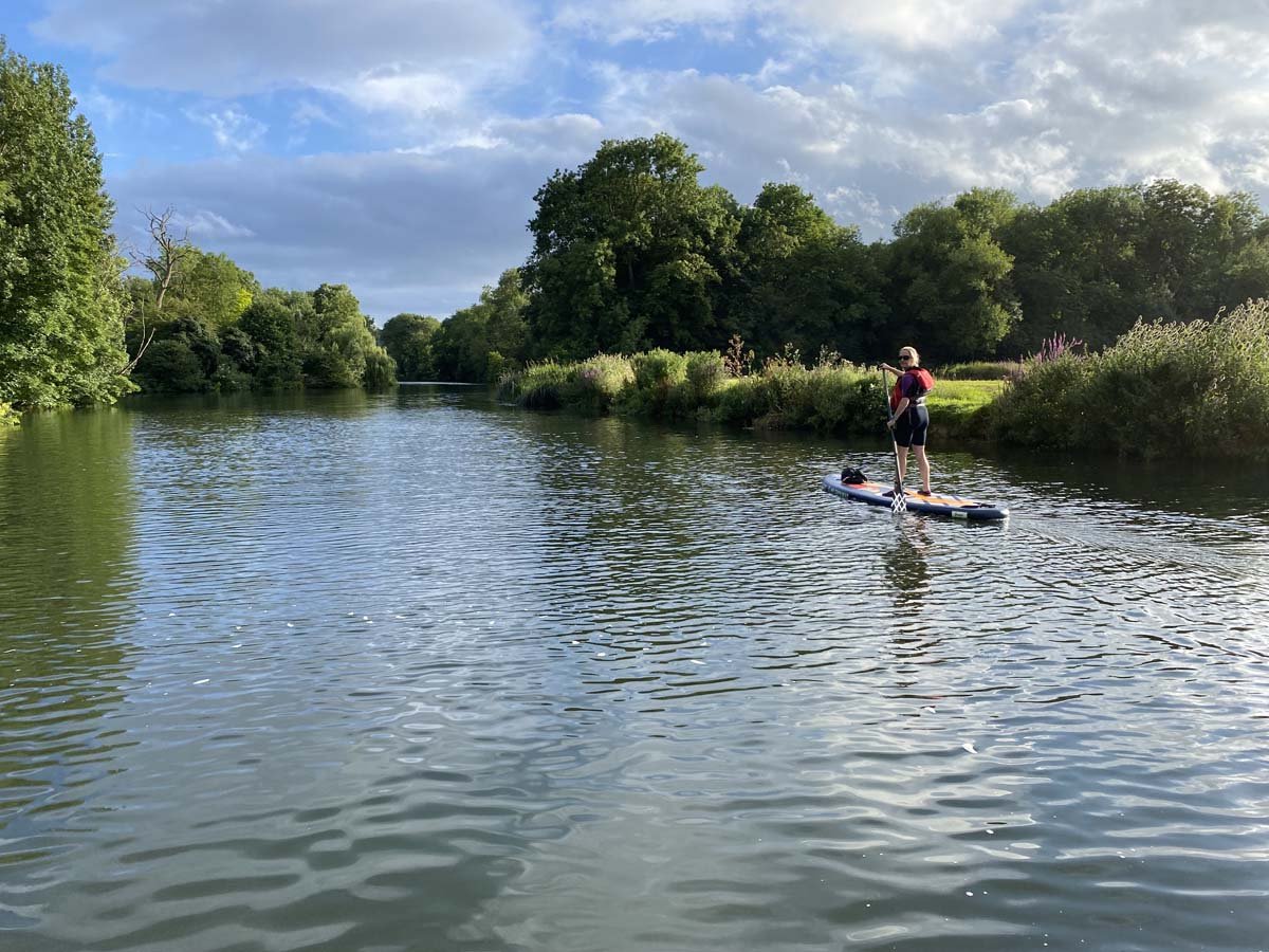 Paddle boarding on the River Thame