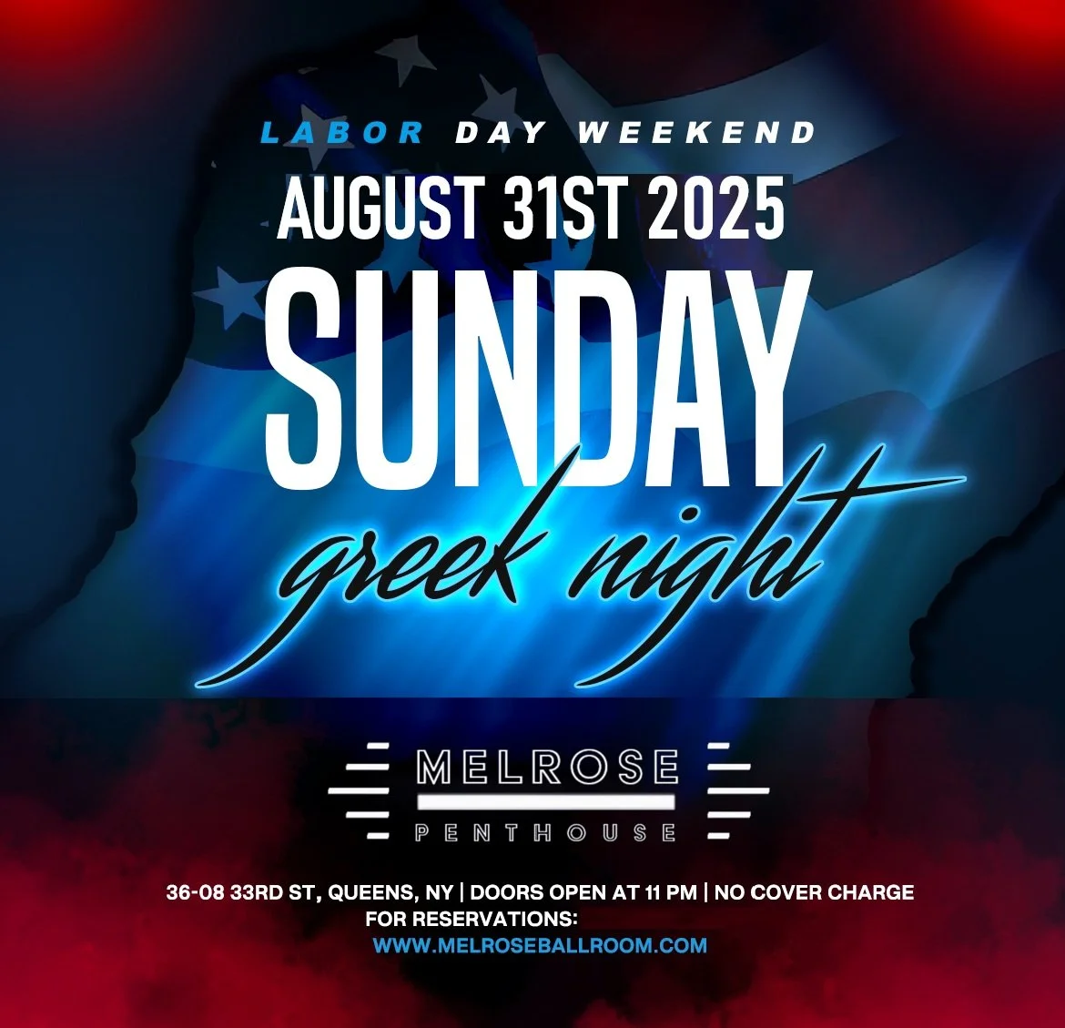 Labor Day- Greek Night