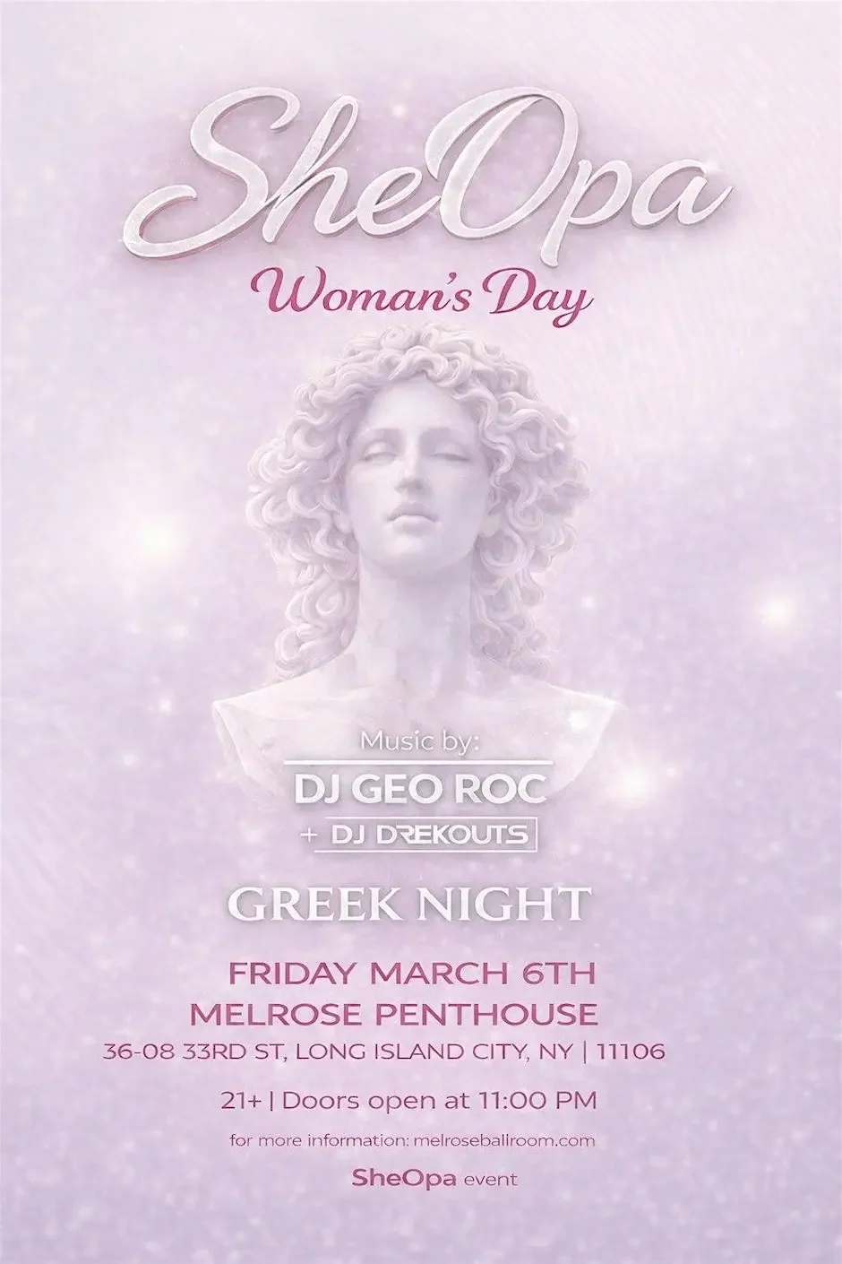 She Opa Woman's Greek Night @Melrose Penthouse