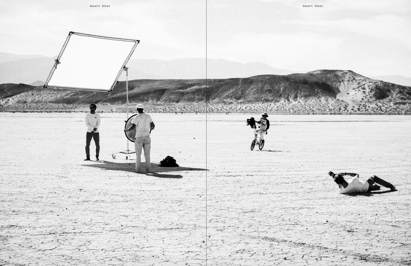 #TBT : Deus ex Machina AW18-19 leather &amp; cold collection, photographed by Dimitri Coste in the California desert 🌵 Model/stuntman: Riley Harper. Campaign short film titled &ldquo;Extremity&rdquo; produced by Jeff Zwart featuring his vintage bell