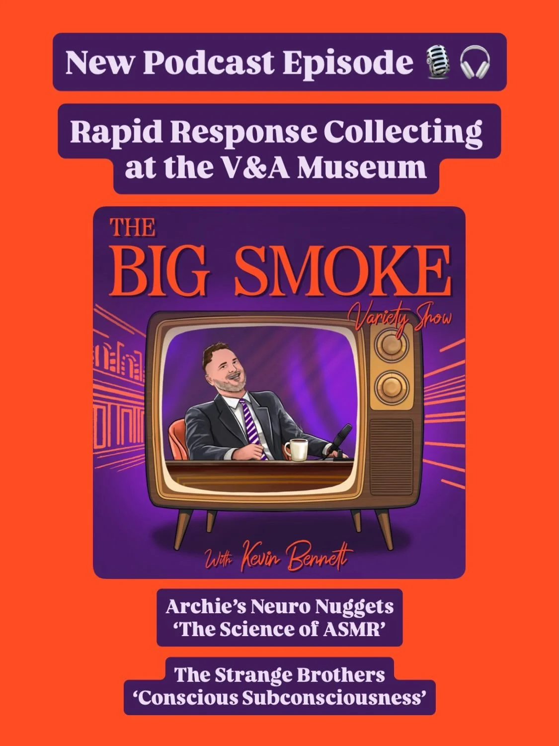 NEW PODCAST EPISODE &mdash; Rapid Response Collecting at the V&amp;A Museum 💨🦟

To listen &mdash; click the link in our bio or find it wherever you get your podcasts 🎙️🎧

Welcome to The Big Smoke Variety Show! This week we turn our attention to t