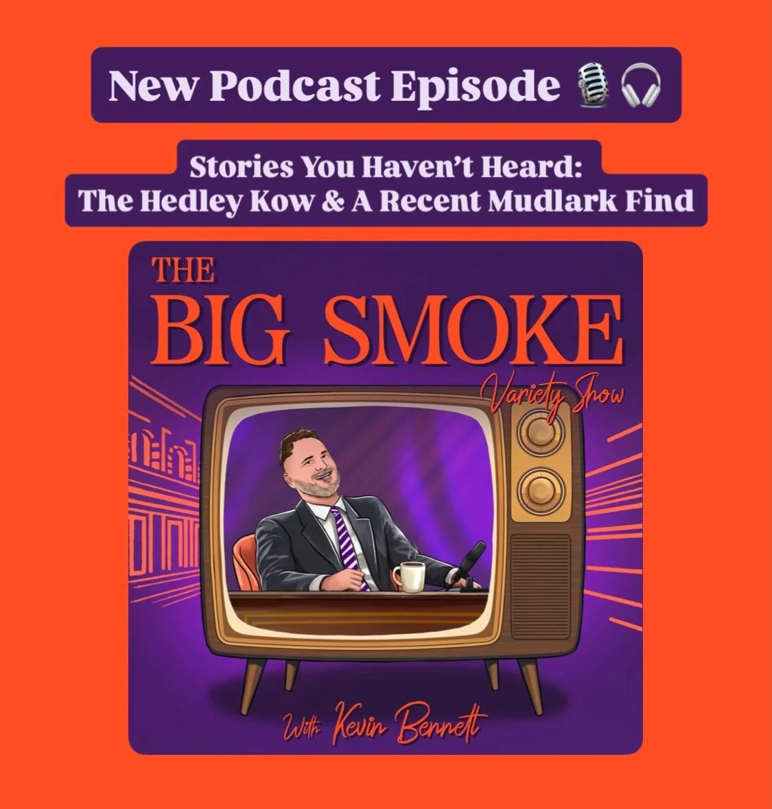 NEW PODCAST EPISODE &mdash; Stories You Haven&rsquo;t Heard: The Hedley Kow &amp; A Recent Mudlark Find 🐮🧚 

To listen &mdash; click the link in our bio or find it wherever you get your podcasts 🎙️🎧

Welcome to The Big Smoke Variety Show! This we